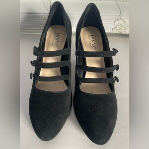 Issac Mizrahi IMNYC Suede Mary Jane Block Heel Shoes Size 8.5